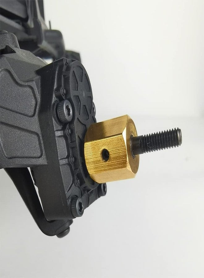 RCLIONS Brass Extended Wheel Hubs Hex +13mm with Steel Stub Axle for Axial SCX10 III AXI03007 AXI03027 AXI03006B Gladiator 1/10th RC Crawler Car Upgrades - Image 4
